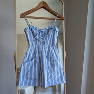 Reformation Blue Striped Lorimer Toby Dress - Size 2